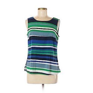 Coldwater Creek Top Striped Sleeveless Shell, sz 8